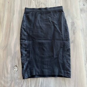 Victoria’s Secret BODY By Victoria Black and Lace Pencil Skirt zipper in back 0